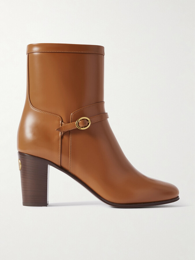 Valentino Garavani 80 Leather Ankle Boots - Brown