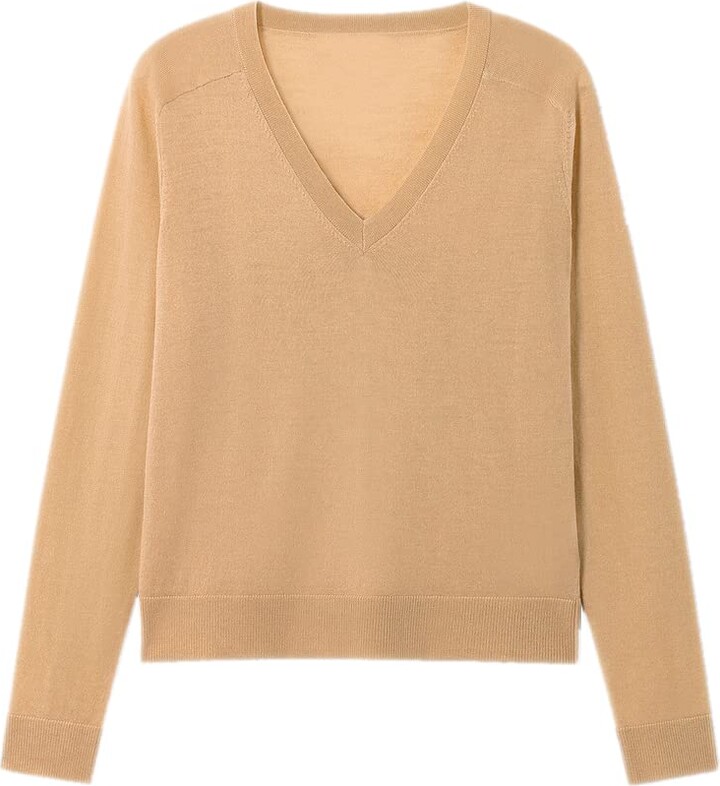 Camel Women's V-neck Sweater | ShopStyle UK