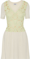 Thumbnail for your product : Moschino Cheap & Chic Moschino Cheap and Chic Crochet-Paneled Knitted Wool Dress