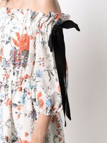 Thumbnail for your product : Erdem Augustus off-shoulder floral dress