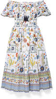 Thumbnail for your product : Tory Burch Off-the-shoulder Printed Cotton-voile Dress