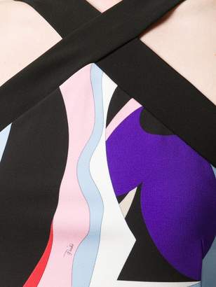 Emilio Pucci Cross Front Vallauris Print Dress