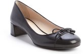 Thumbnail for your product : Prada black leather cap toe heel pumps