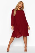 Thumbnail for your product : boohoo Plus Pleated Swing Dress