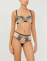 Thumbnail for your product : Chantelle Shadows embroidered mesh bra