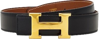 Hermes Rouge du Coeur/Bleu de Nord Epsom Leather Constance Reversible Belt  90CM Hermes