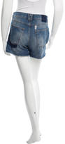 Thumbnail for your product : Anine Bing Distressed High-Rise Shorts