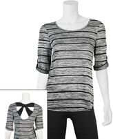 Thumbnail for your product : Iz Byer california striped bow-back top - juniors