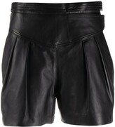 Thumbnail for your product : RED Valentino High-Waisted Leather Shorts