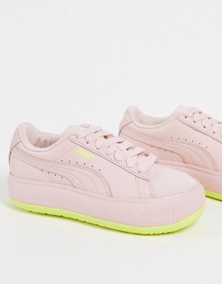 pink puma platform sneakers