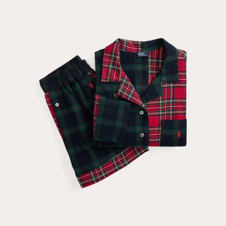 Boohoo Flannel Short Pajamas Tall Flannel Check Print Pyjamas