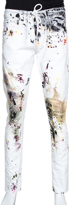mens skinny jeans with paint splatter