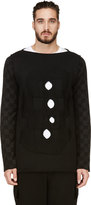 Thumbnail for your product : Comme des Garcons Homme Plus Black Knit Cut-Out & Textured Sweater