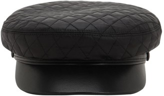 Borsalino Leather & Quilted Nylon Sailor Hat