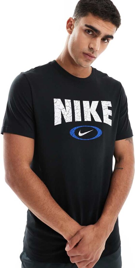 Nike Training oval logo t-shirt in black