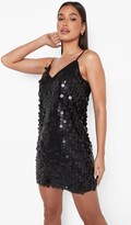 Thumbnail for your product : boohoo Rivinda Disc Sequin Slip Party Dress