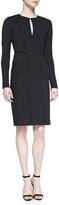 Thumbnail for your product : J. Mendel Long-Sleeve Fitted Dress, Black