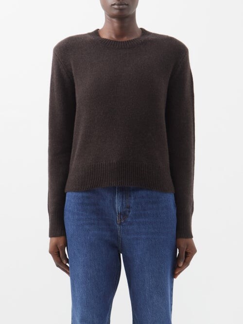 Womens Clothing Jumpers and knitwear Turtlenecks FRAME Wool Swingy Roll-neck Jumper in Brown 