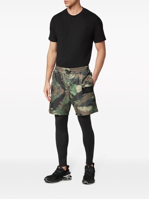 Plein Sport Running camouflage-print shorts