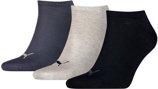 Puma Unisex Adult Invisible Socks (Pack of 3) (Navy/Light Grey/Black) -  ShopStyle