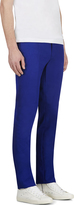 Thumbnail for your product : Calvin Klein Collection SSENSE Exclusive Royal Blue Cotton & Neoprene Trousers