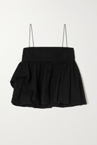 Thumbnail for your product : Cecilie Bahnsen Debra Ruffled Cotton-blend Cloqué Peplum Camisole - Black