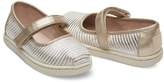 Thumbnail for your product : Rose Gold Metallic Jacquard Tiny TOMS Mary Jane Flats