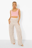 Thumbnail for your product : boohoo Ditsy Floral Wide Leg Trousers