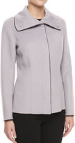 Thumbnail for your product : Lafayette 148 New York Libby Wool-Blend Leather-Trim Jacket