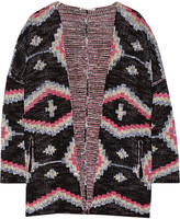 Thumbnail for your product : Maje Maori knitted cotton-blend cardigan