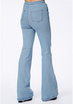 Thumbnail for your product : Missguided Farrah Flare Jeans in Vintage Wash
