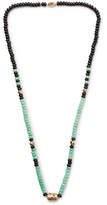 Thumbnail for your product : Luis Morais Gold, Tiger's Eye and Chrysoprase Necklace - Men - Turquoise
