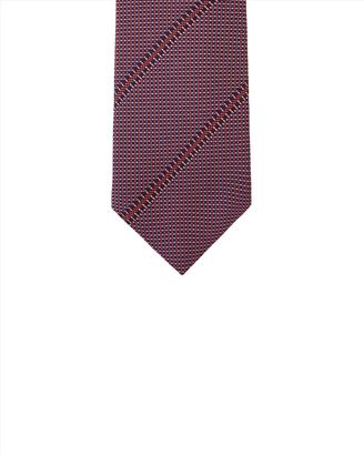 Jaeger Silk Texture Block Stripe Tie