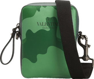 Valentino Garavani Men's Small Camouflage Leather Crossbody Bag