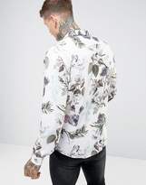 Thumbnail for your product : ASOS Regular Fit Viscose Floral Shirt With Revere Collar