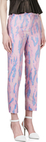 Thumbnail for your product : 3.1 Phillip Lim Pink Cropped Snake Print Trousers