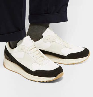 Common Projects Track Vintage Nubuck And Mesh Sneakers