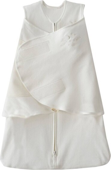 Halo Innovations HALOSleepsack100%OrganicCottonSwaddleWrap-CreamNB:Sleeveless,InvertedFrontFullLengthZipper