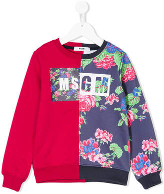 MSGM Kids color block sweatshirt