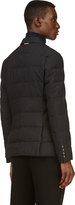 Thumbnail for your product : Moncler Gamme Bleu Black Crosshatched Quilted Down Blazer