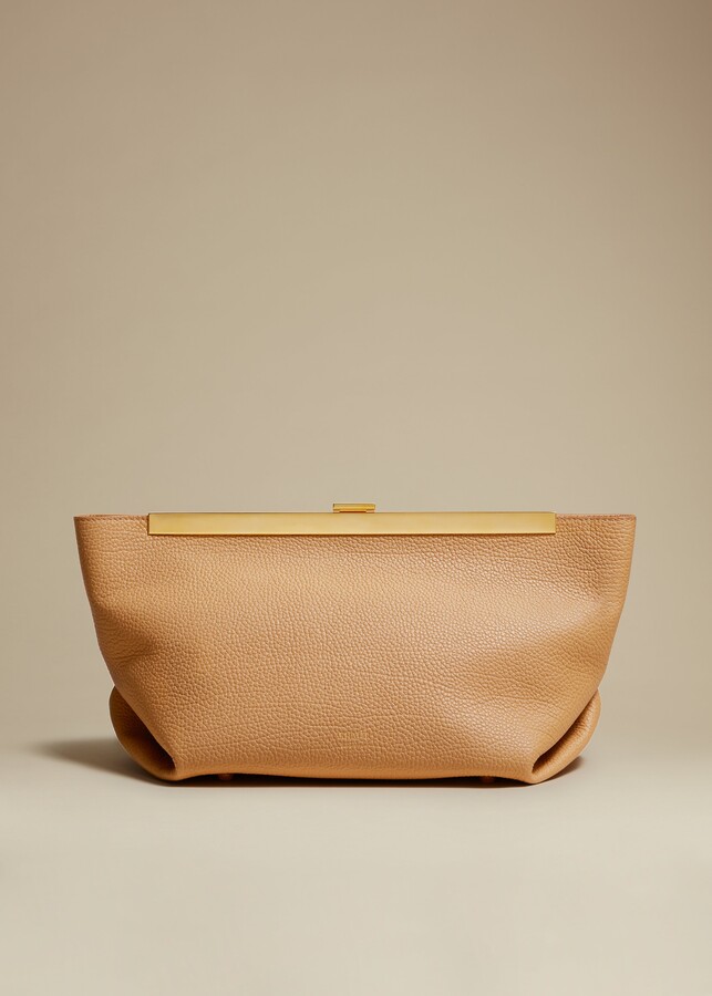 tan pouch clutch
