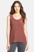 Thumbnail for your product : Eileen Fisher Long Silk Scoop Neck Tank (Regular & Petite) (Online Only)