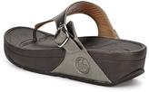 Thumbnail for your product : FitFlop The Skinny Leather Croc Gold Flip Flops