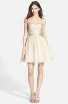 Thumbnail for your product : Aidan Mattox Embellished Tulle Fit & Flare Dress