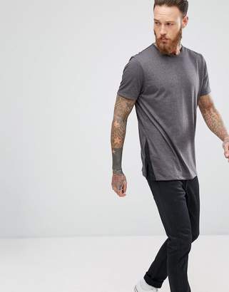 ASOS Design Relaxed Longline T-Shirt With Side Split Contrast Detail