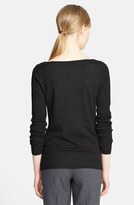 Thumbnail for your product : Nordstrom Signature Ribbed Sleeve Featherweight Cashmere Sweater