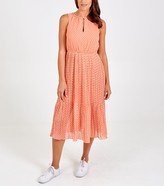 Thumbnail for your product : New Look Blue Vanilla Spot Pleated Midi Dress