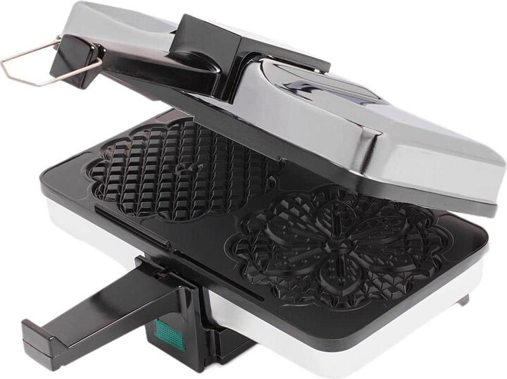 CucinaPro 2-Slice Black Non-Stick Pizzelle Waffle Maker