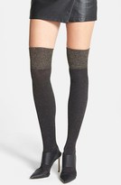 Thumbnail for your product : Pretty Polly Metallic Rib Knit Over The Knee Socks
