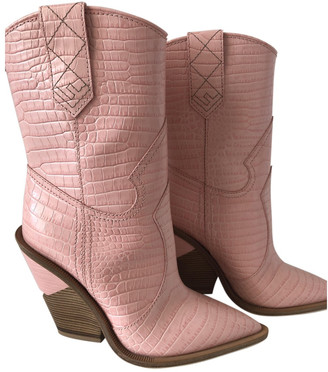 fendi pink cowboy boots